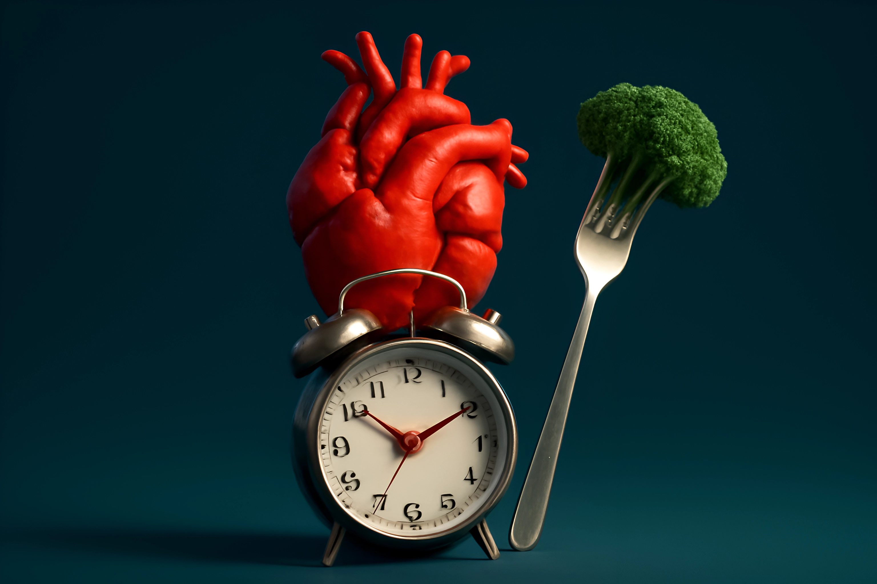 Heart and broccoli for health