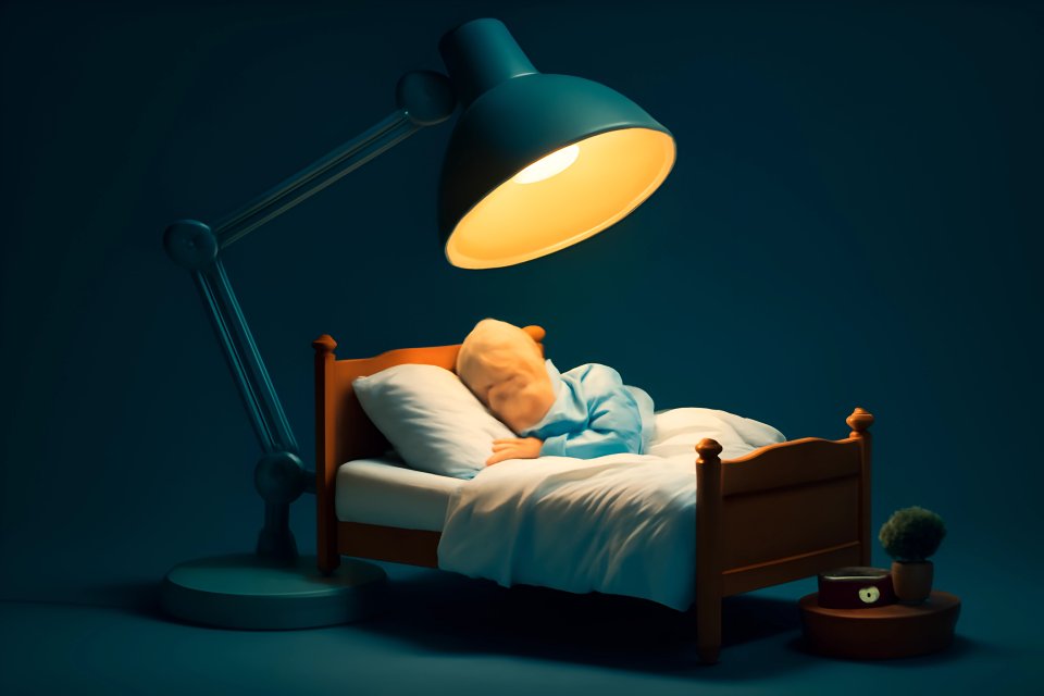 Person sleeping in cozy bed