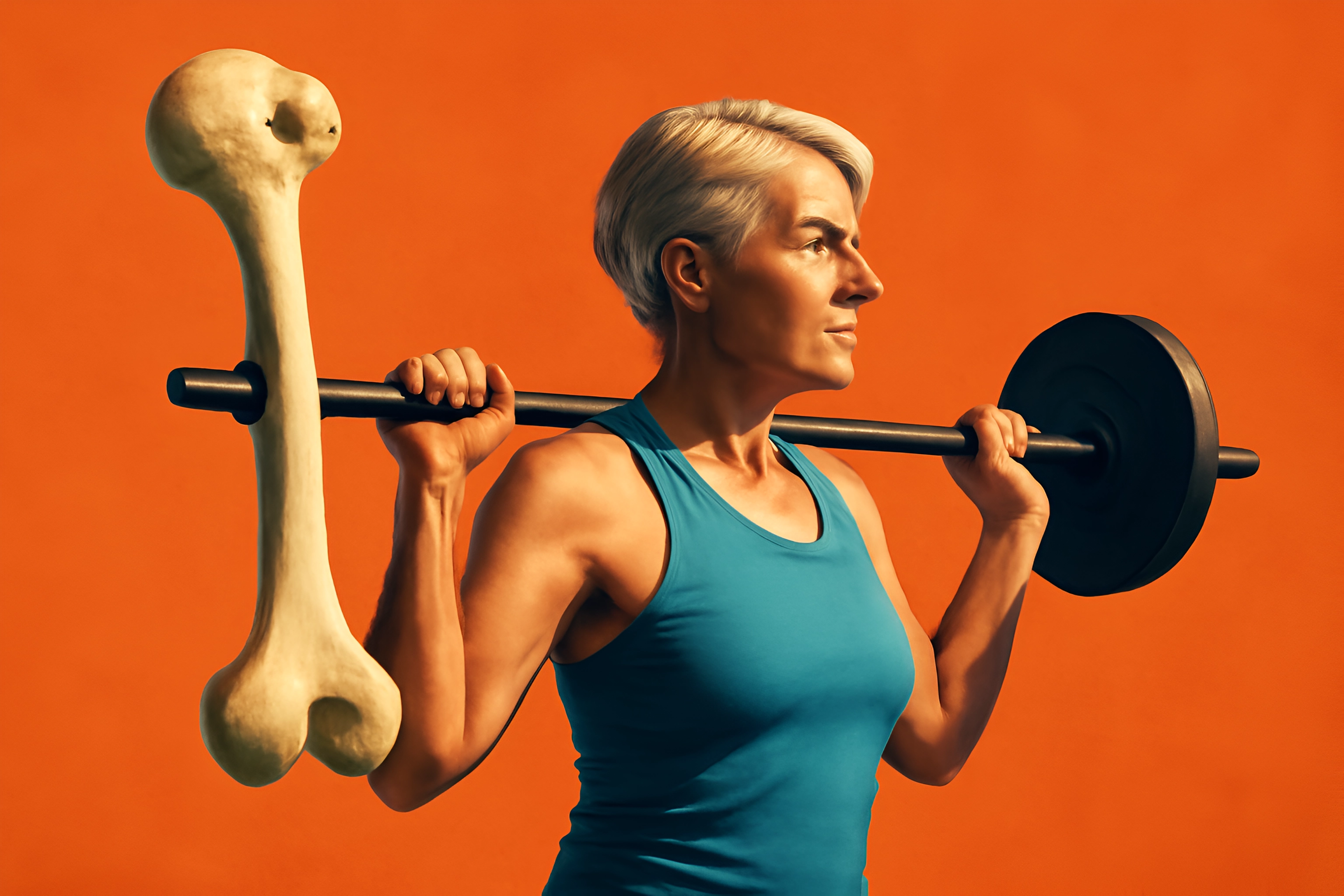 Kvinde der løfter vægte for at holde sig i form